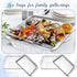 4 Set 9" Baderke Chilled Serving Tray for Parties with Compartments Ice Chilled Party Platter Charcuterie Serving Board