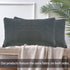 Aitliving Pack 2 12x20" of Cotton Velvet Decorative Velvet Accent Lumbar Throw Pillowcases Slate Grey Soft Solid Both