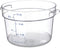 Carlisle FoodService Products Storplus Round Food Storage Container, 12 Quart, Clear, Stackable Design