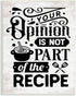 Stupell Industries Sassy Kitchen Phrase Wall Plaque: Opinion Not Part of Recipe, 10 x 15, Off-White