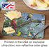 CounterArt Beautiful Songbirds Decorative 3mm Tempered Glass Cutting Board, 10” x 8”, Dishwasher Safe, USA Made