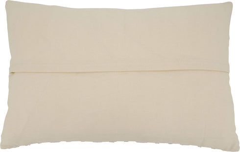 SARO LIFESTYLE Chloe Collection Woven Stripe Design Throw Pillow Cover, 16" x 24", Natural