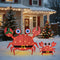 Prsildan Outdoor Christmas Decorations - Set of 2 LED Lighted Crab Yard