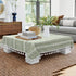 36''x36'', Summer Boho Small Square Tablecloth Sage Green Linen Coffee Table Cover, Spring Nightstand Cover Top, End