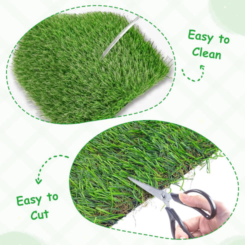 4 11.8 23.6 kathson Pcs Washable Chicken Nesting Pads, X in Artificial Grass Turf Rug Cuttable Chicken Coop Liner
