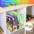 OPELETNNT 6 Packs Books6 Large Toy Storage Bags with Labels, Reusable Clear PVC Board Game Storage, Travel Waterproof