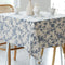 Pastoral Square Tablecloth - 52 x 52 Inch Beige Linen Table Cloth, Washable Dust-Proof Cover for Dining