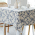 Pastoral Square Tablecloth - 52 x 52 Inch Beige Linen Table Cloth, Washable Dust-Proof Cover for Dining