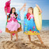 2-7 24 52-inch, 100% Tirrinia Mermaid Poncho Towels for Kids, Surf Beach Bath Swim Hooded Towels for Years Girls