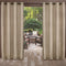 Exclusive Home Biscayne Two Tone Textured Grommet Top Curtain Panel, 54"x120", Sand, Set of 2 for Indoor/Outdoor