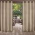 Exclusive Home Biscayne Two Tone Textured Grommet Top Curtain Panel, 54"x120", Sand, Set of 2 for Indoor/Outdoor