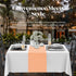 Peach 6 Pack Premium Disposable Plastic Table Runner, 14 x 108 Inch for Dinner Parties & Events by Grandipity