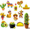 Blulu 24 Pieces Wooden Mexican Ornaments, Christmas Tree Decor for Taco, Cinco De Mayo, Piñata Sign