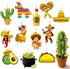 Blulu 24 Pieces Wooden Mexican Ornaments, Christmas Tree Decor for Taco, Cinco De Mayo, Piñata Sign