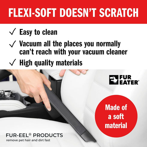 18.1 1 1/4 1 3/8 (32 35 mm), FUR-EEL Vacuum Crevice Tool, Extra Long in Flexible Attachment, Fits Round Hoses