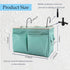 Green Bedside Caddy, Multi-Function Hanging Storage Basket for Bunk and Hospital Beds, Holds Glasses, Books, Mobile