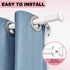 Heavy Duty Curtain Rods for Windows 48 to 84 Inches, 1 Inch White Curtain Rods for Bedroom, Living Room, Patio, Kitchen, Farmhouse, Adjustable Curtain Rods with Diamond Finials (White,48-84)