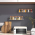 PMMASTO Adhesive Acrylic Spice Rack Organizer for Wall with Nano Double Sided Tape for Kitchen Cabinet Door