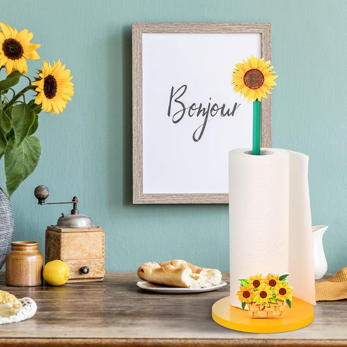 Countertop Namalu Sunflower Paper Towel Holder Sunflower Kitchen Decor Kitchen Fun Paper Towel Holder Dispenser