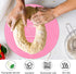 Silicone Baking Mat Cake Mat, Round with Measurements for Pastry Baking Sheet, Non-Stick, Pink