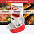 Heart Shaped Cake Pans for Baking, BLVRYVIO 50 Sets Aluminum Cupcake Cups with Lids, Red