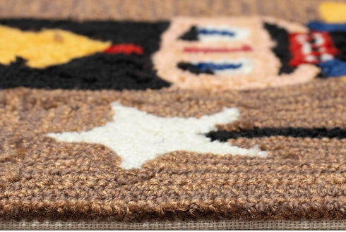Liora Manne Front Porch Christmas Nutcracker Rug - Multi Indoor/Outdoor Rug, 2' X 3', Red for Holiday Decor