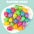 3.15Inch Favor-50 JOYIN Printed Plastic Eggs Colorful, Fillable Empty Eggs Bulks for Easter Hunt Event, Party pcs