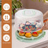 Green Round Cake Containers with Lids, 4-in-1 Multipurpose Cupcake Holders for 11 Inch Cake Pies Snacks