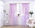ICYANG Sheer Lavender Curtains Lilac Leaf Purple Vine Willow Tulle Drape Panel Valances 78.6 x 39.3 Inch for Home