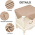 2 Pack 24 24 Inch Wolkemer Faux Linen Small Square Tablecloth Heavy Duty Fabric Nightstand Table Cloths x Flaxen