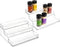 SIMPLEMADE Three-Tiered Spice Rack Shelf, Set of 2, Clear Storage Organizer for Kitchen, Bathroom, Office