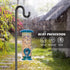76 Inches 5 Forlogic Bird Feeder Pole Shepherd Hooks for Outdoor, Heavy Duty Bird Feeder Pole for Garden Decor, Black