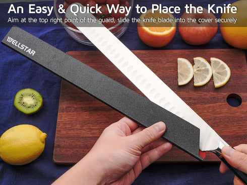 WELLSTAR Knife Edge Guards Set - 2 Piece 14 Inch Universal Blade Covers, BPA Free ABS