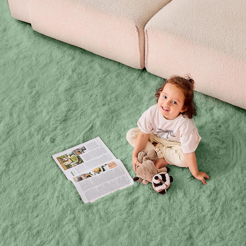 5x7 5 7 OPPODREAM Sage Green Rugs for Bedroom, Ultra-Soft Fluffy Area Rugs for Living Room, x Shag Carpet for Nursery