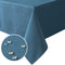 H.VERSAILTEX Linen Textured Table Cloths, 60 x 104 Inch Premium Solid Tablecloth, Waterproof, Ink Blue