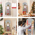 Hanging Gift Wrapping Paper Storage - 40"X17" Grey Double-Sided Christmas Wrapper Bag Container for Closet Organization