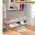 SLEEPING LAMB 2-Tier Long Shoe Rack Organizer, Stackable Wide Shoe Shelf Holds 18-Pairs for Bedroom Entryway