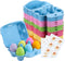 LayHyand Half Dozen Egg Cartons 36 Pack, Colorful Blank Natural Pulp Egg Holder