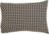 VHC Brands Black Check Standard Pillow Case Set, 2 Count, 21x30, Black and Tan