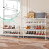2-Tier 33" Closet SUFAUY Wide Shoe Rack, Metal Wire, Stackable, White