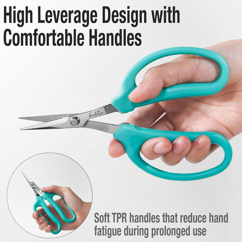 Beaditive Culinary Herb Scissors - Compact 6.5-Inch Stainless Steel Kitchen Scissors for Snipping Fresh Herbs
