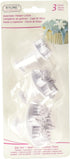 Craft Supplies Set of 3 Snowflake Sizes: 1 Inch, 1 1/2 Inch, 2 1/4 Inch, White