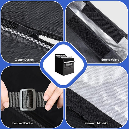 ANMINY Outdoor Waterproof Washer Dryer Cover, Dustproof Zipper Design for Most Top Load or Front Loading Machines