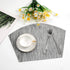 SHACOS Small Round Table Placemats Set of 4 - Wedge Placemats, Heat Resistant Woven Vinyl Table Mats (Silver Gray)