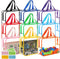 YLQLA 9 Packs Large Toy Storage Bags,Kids Toy Organizer with Zipper and Lables,Clear