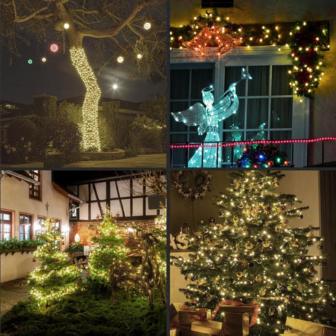 50Count 6" White,Commercial LAMPHOME String Lights, LED Christmas Lights, SPACING,Green Wire,Warm Grade