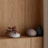 Blomus Nona Set of 3 Mini Vases, Porcelain Colors Pewter, Microchip Grey and Bark (Mauve)