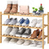 viewcare 3-Tier Free Standing Shoe Racks, Bamboo Wood Shoe Rack for Entryway