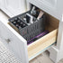 Simplify 3 Compartment Stackable Bin with Adjustable Dividers, Drawer Organizer, Storage Basket for Office, Desk