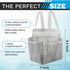 Handy Laundry Mesh Shower Caddy Bag, Portable Bathroom Organizer for Travel, Gym, and Dorm Use, Grey